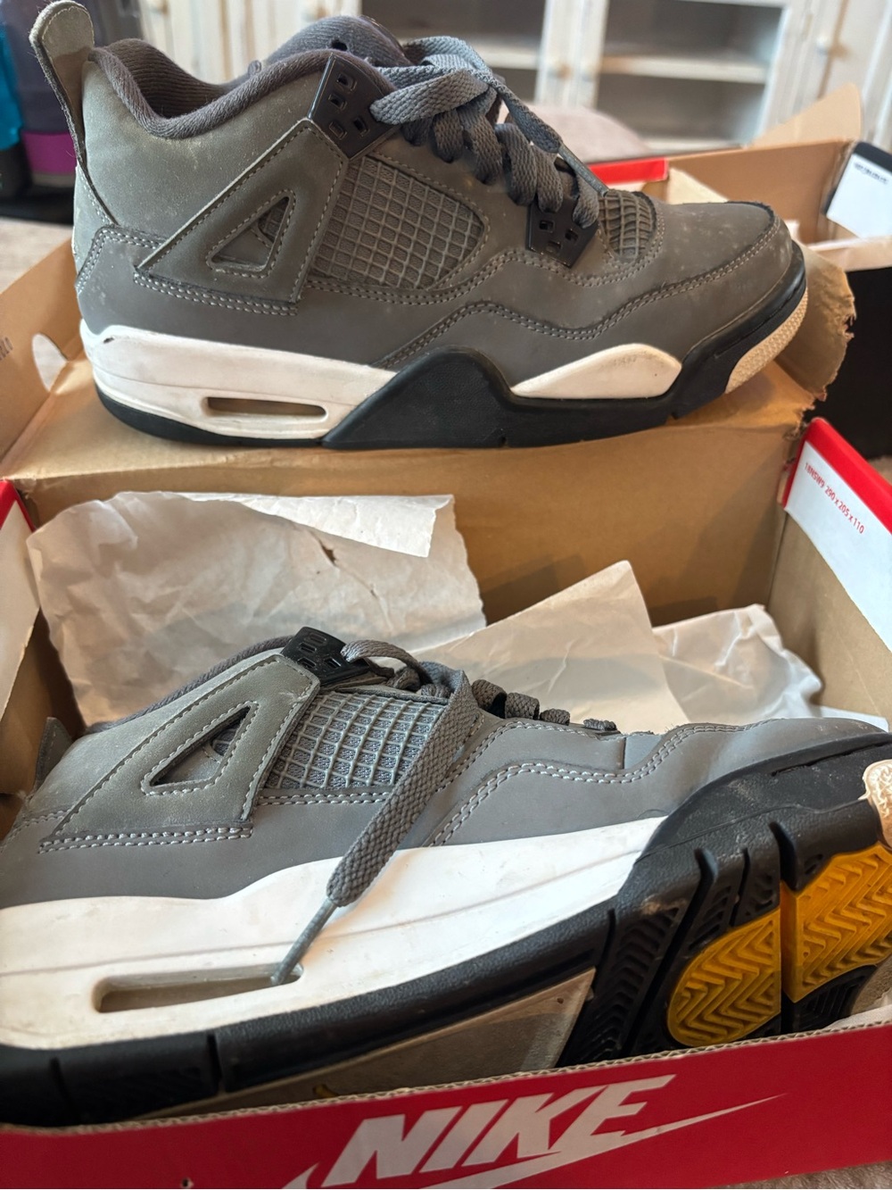 Nike Grey Retro Basketball Sneakers